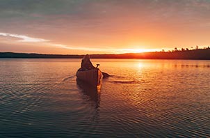 sunset on water